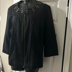 Multiples Black Studded Women's Blazer